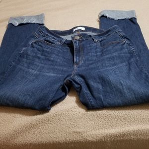 Loft curvy straight jeans with cuff